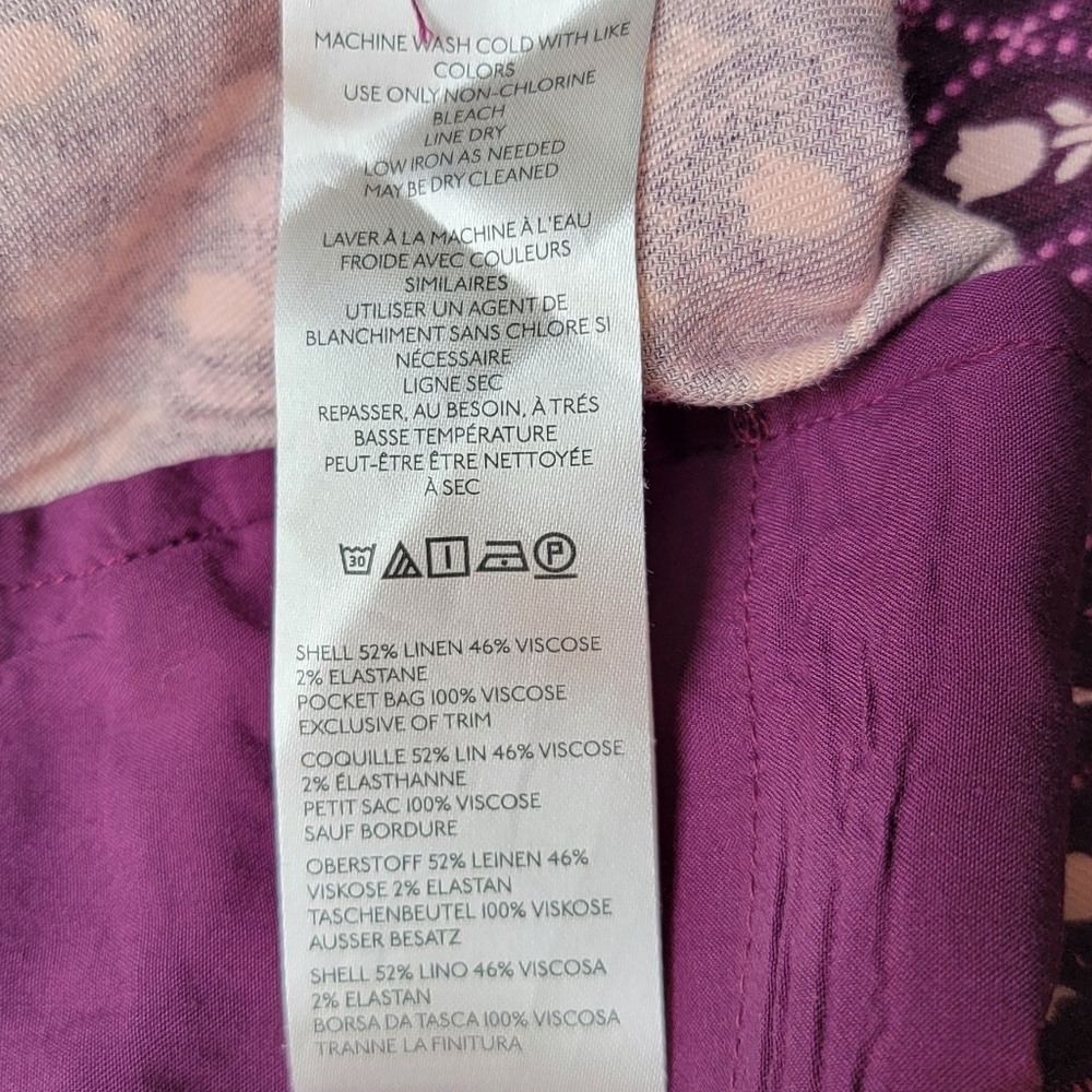 Purple Patterned Pants 14T - Picture 6 of 11